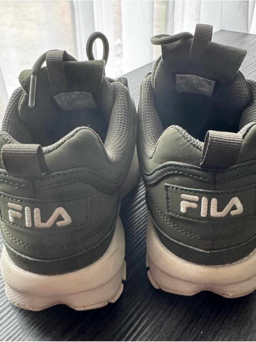 Fila Disruptor 2 Shoes Womens Size 8 Green Leather Chunky Platform Sneakers - Picture 6 of 8